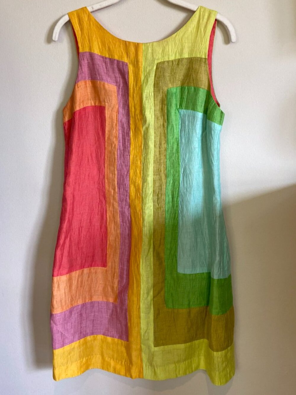 Tracy Reese New York Colorblock Linen Shift Dress Size 6